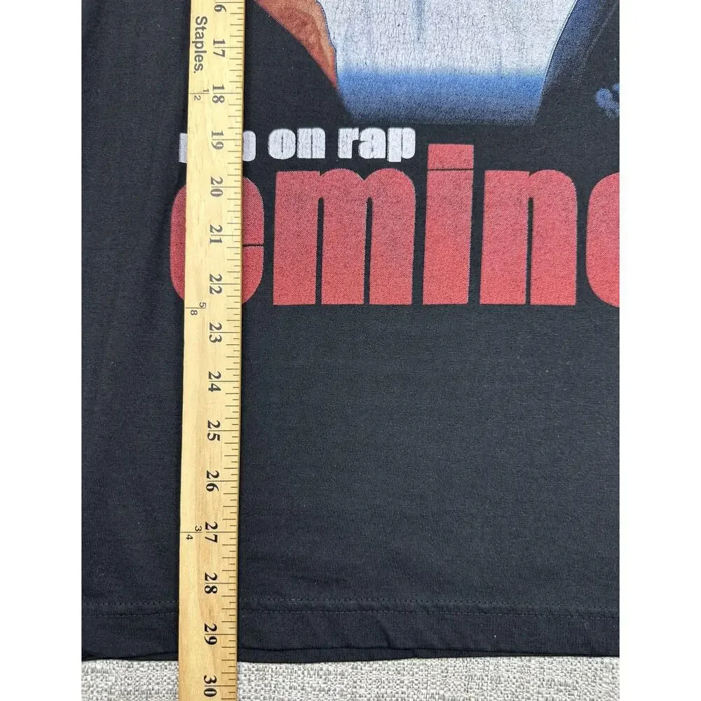 Vintage Eminem Shirt Mens XL Black Rap On Rap Double Sided Graphic Rap Tee